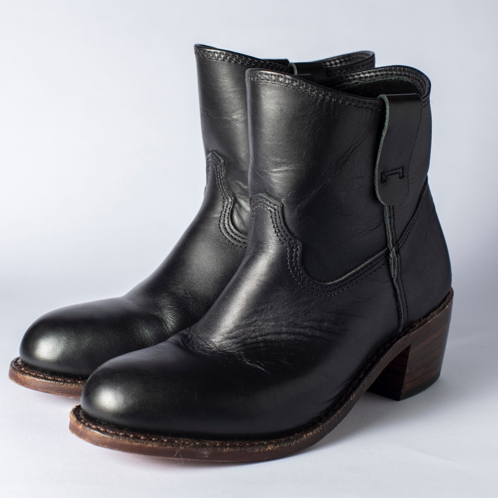 Red Wing Black Leather Ankle Boots